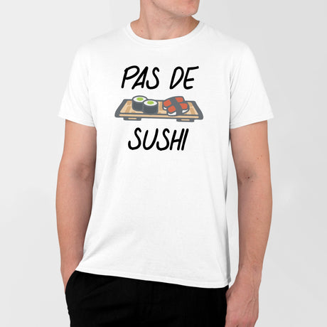 T-Shirt Homme Pas de sushi Blanc