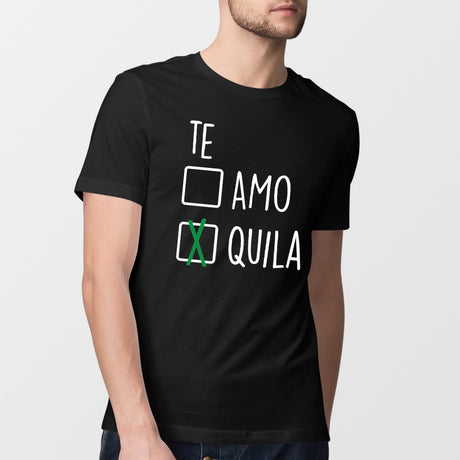 T-Shirt Homme Te amo tequila Noir