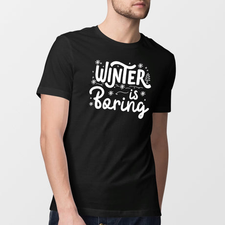T-Shirt Homme Winter is boring Noir