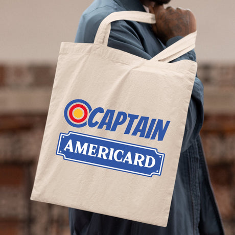 Tote bag Captain Americard Beige