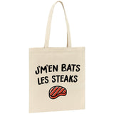 Tote bag J'm'en bats les steaks 