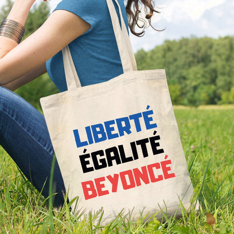 Tote bag Liberté égalité Beyoncé Beige