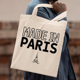 Tote bag Made in Paris Beige