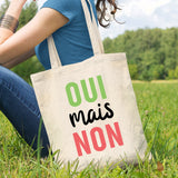 Tote bag Oui mais non Beige