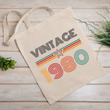 Tote bag Vintage année 1980 Beige