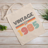 Tote bag Vintage année 1985 Beige